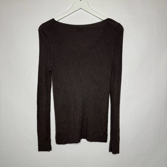 Rene Lezard Gray Long Sleeve Blouse Top - Picture 4 of 4
